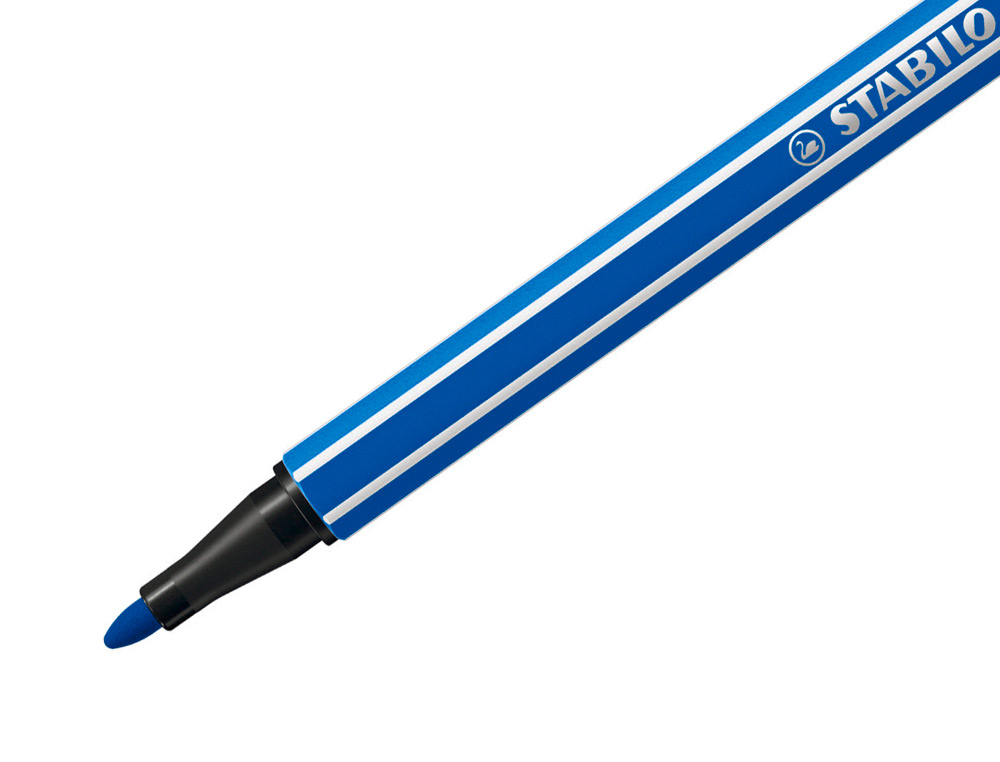 Marcador stabilo aguarelavel pen 68 azul escuro 1 mm (10 unidades) ( Imagem 5 de 9 ) - Preview