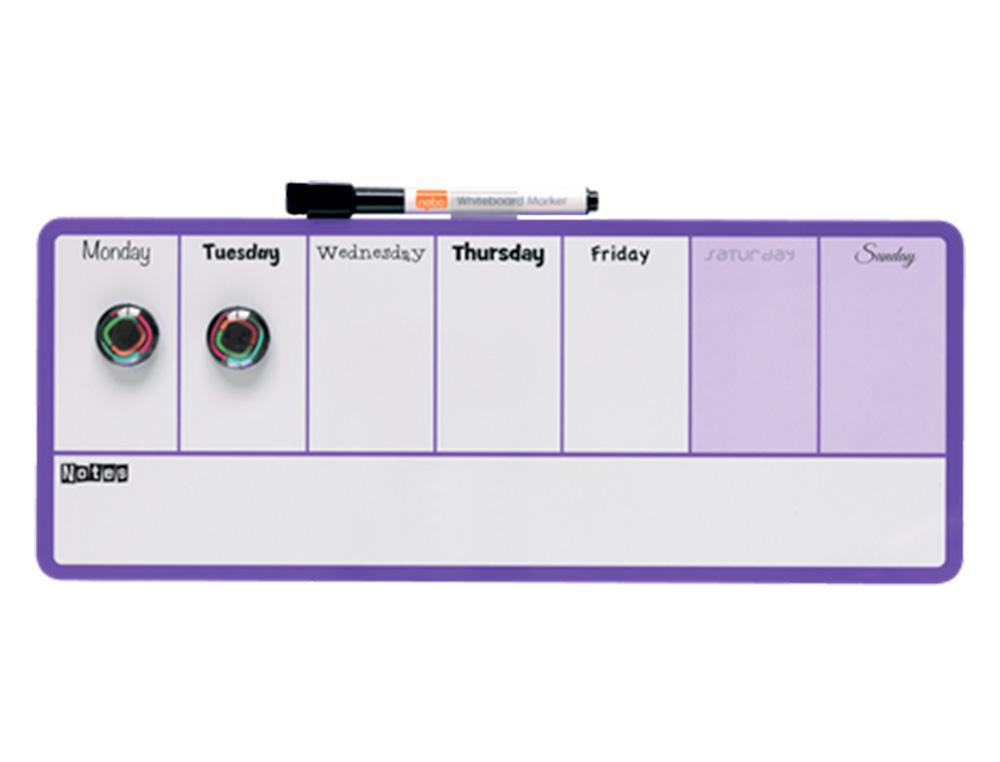 Planificador semanal nobo magnetico cor violeta 140x360 mm ( Imagem 2 de 5 ) - Preview