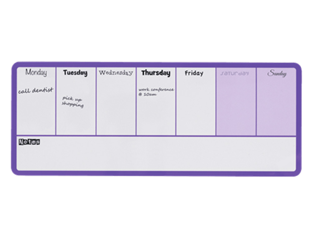 Planificador semanal nobo magnetico cor violeta 140x360 mm ( Imagem 5 de 5 ) - Preview