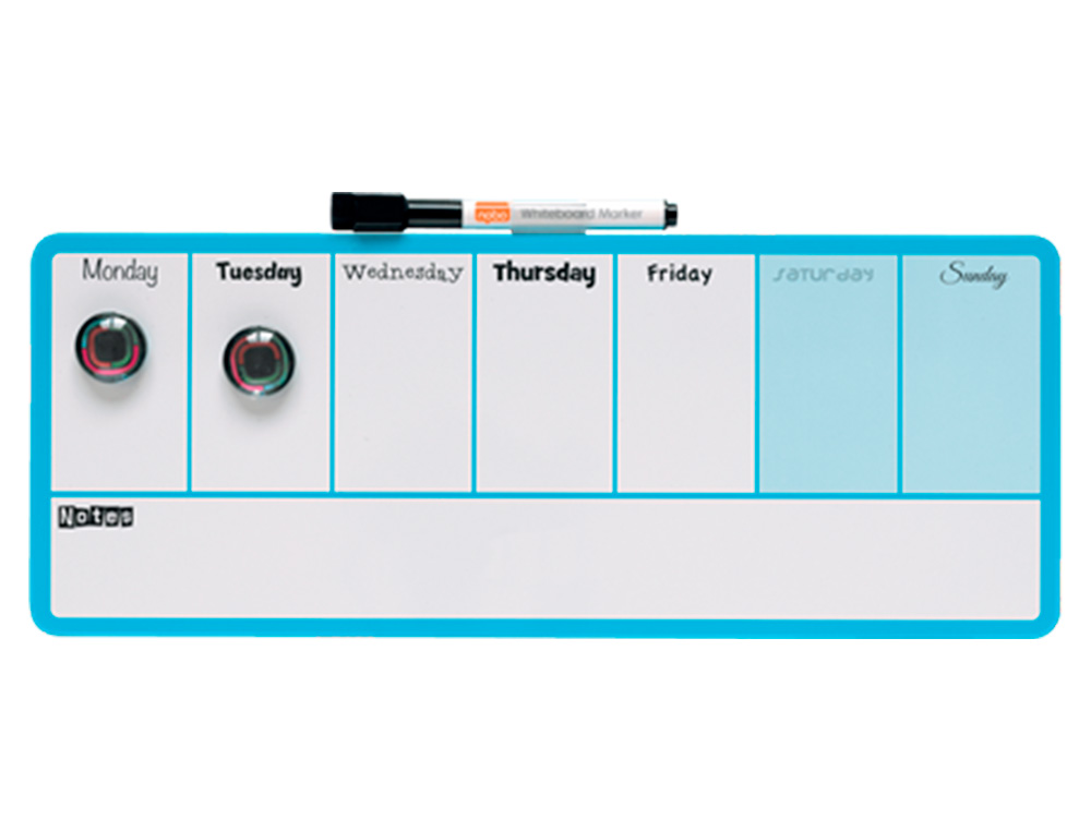 Planificador semanal nobo magnetico cor azul 140x360 mm ( Imagem 2 de 5 ) - Preview
