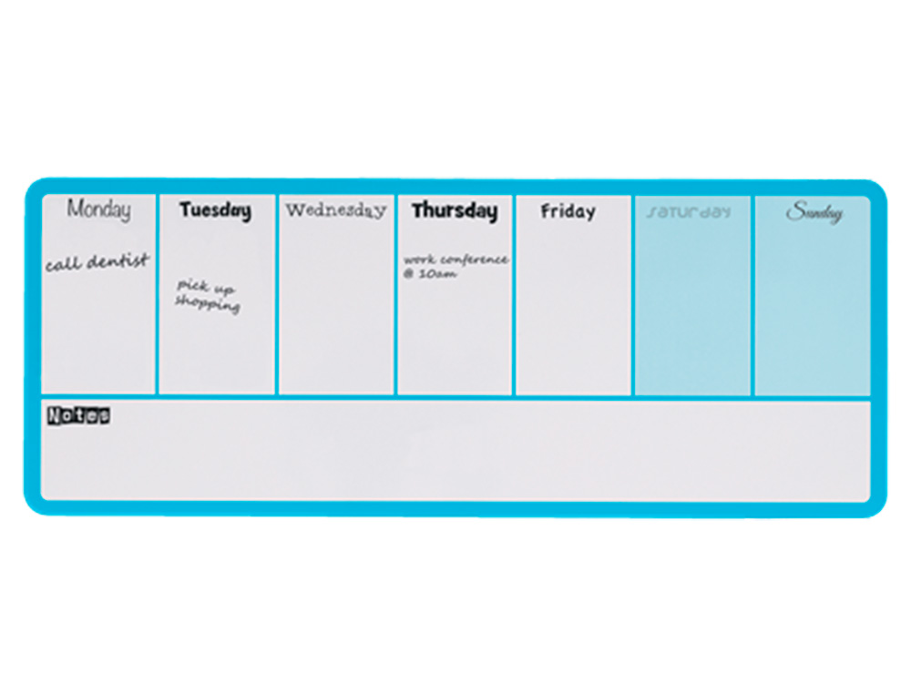 Planificador semanal nobo magnetico cor azul 140x360 mm ( Imagem 5 de 5 ) - Preview