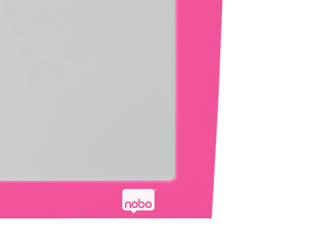 Quadro branco nobo magnetico moldura fucsia 430x585 mm ( Imagem 3 de 5 ) - Preview