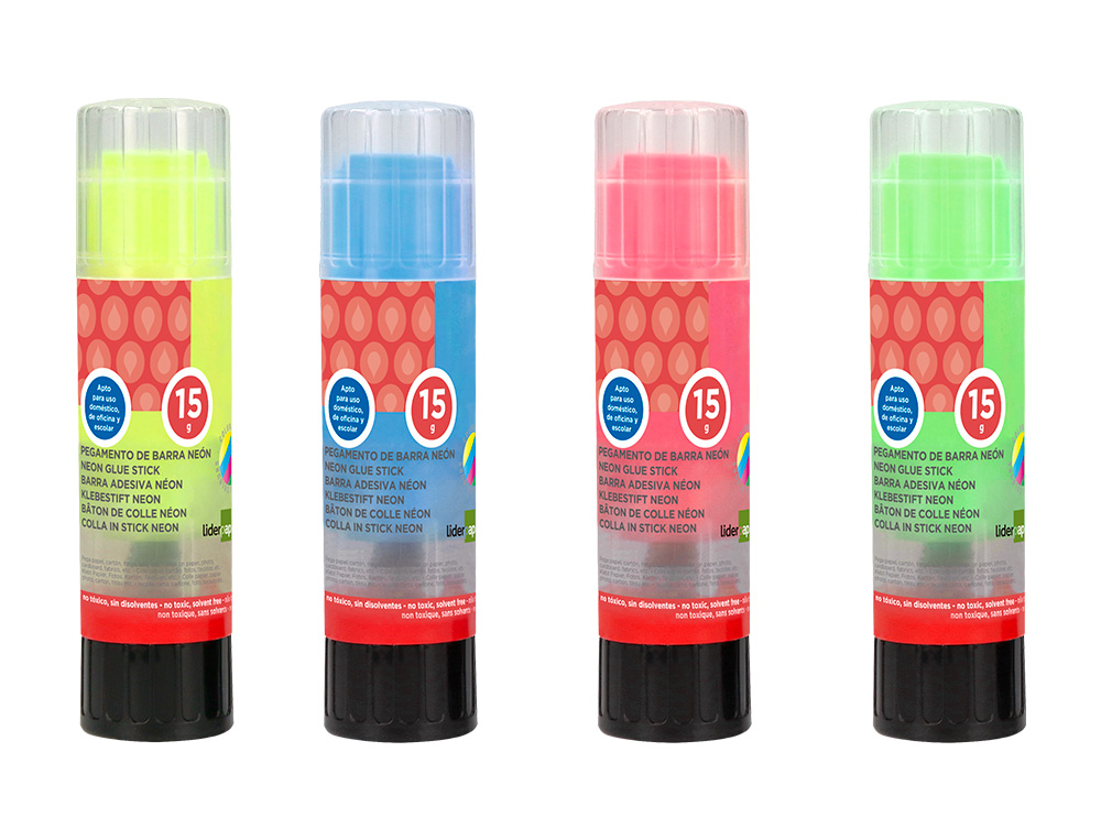 Cola em stick liderpapel 15 gr cor neon (24 unidades) ( Imagem 2 de 17 ) - Preview