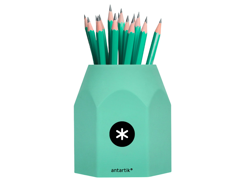 Porta lapis antartik silicone hexagonal cores sortidas pastel celeste coral lavanda e menta ( Imagem 5 de 5 ) - Preview