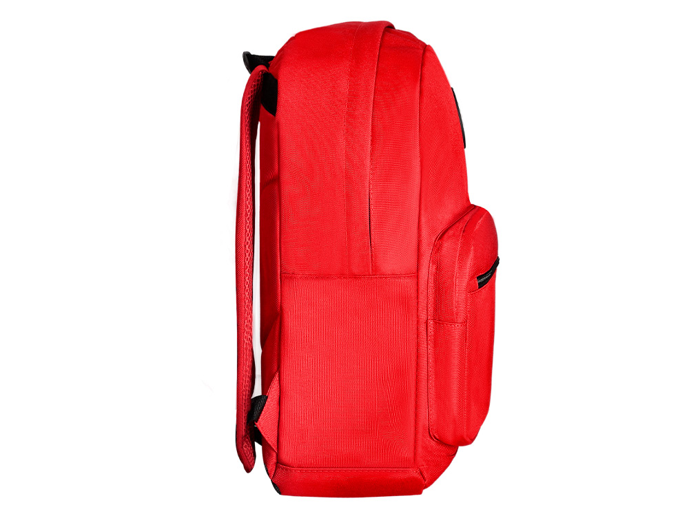 Mochila para portatil 15,6/' antartik com pega e bolso frontal com fecho cor vermelho 320x140x430 mm ( Imagem 5 de 14 ) - Preview