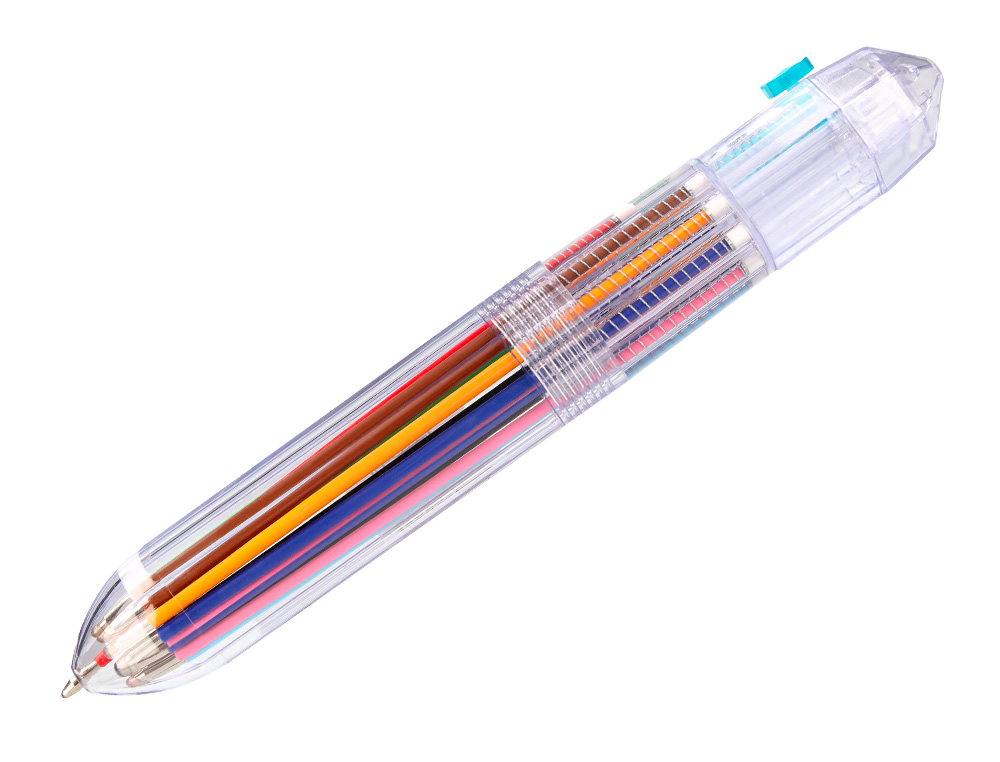 Esferografica liderpapel 10 em 1 corpo transparente 10 cores 1 mm retratil (36 unidades) ( Imagem 3 de 11 ) - Preview