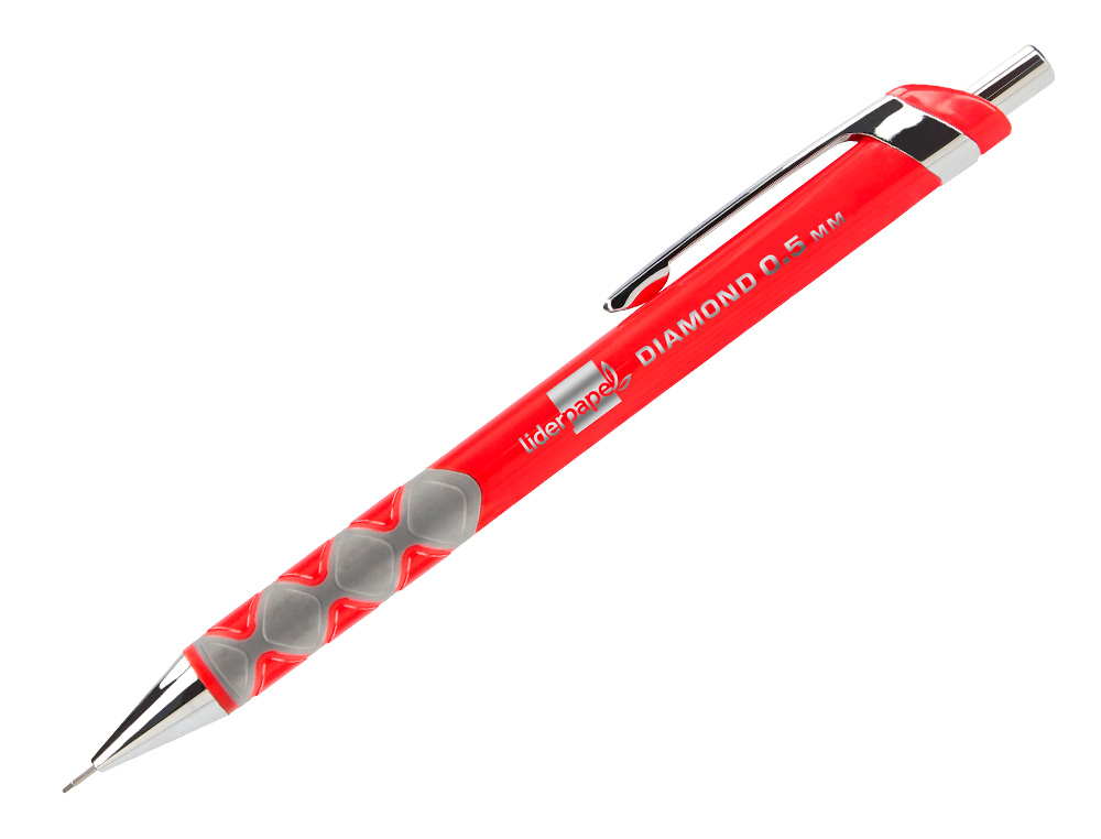 Lapiseira liderpapel diamond 0.5 mm com borracha e pega soft cores sortidas (24 unidades) ( Imagem 4 de 16 ) - Preview