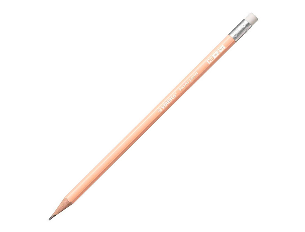 Lapis de grafite com borracha stabilo swano mina 2,2 mm dureza hb pessego pastel (12 unidades) ( Imagem 2 de 5 ) - Preview