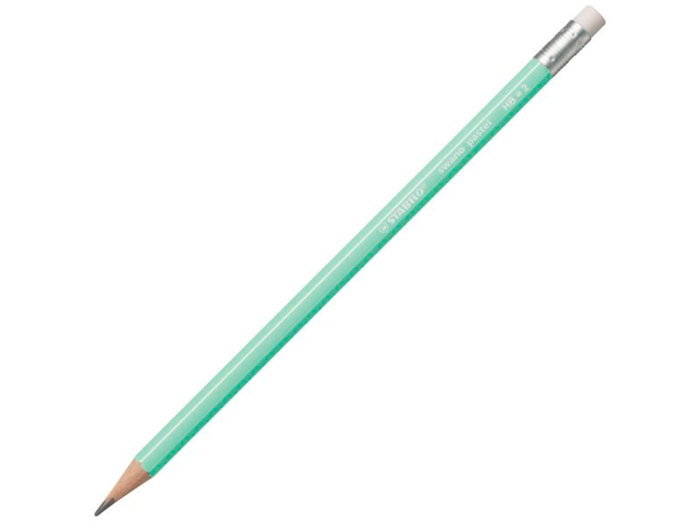 Lapis de grafite com borracha stabilo swano mina 2,2 mm dureza hb verde pastel (12 unidades) ( Imagem 2 de 5 ) - Preview