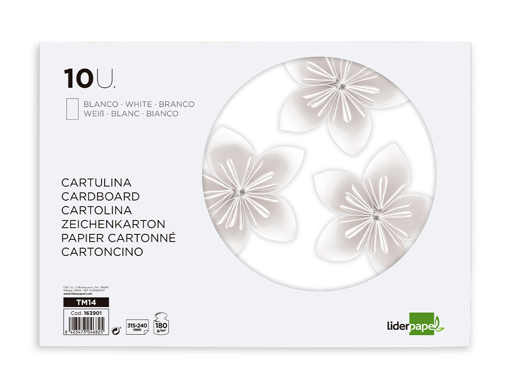Bloco trabalhos manuais liderpapel cartolina 240x315mm 10 folhas cor branco ( Imagem 2 de 9 ) - Preview