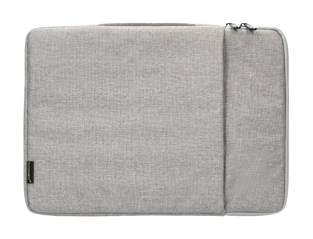 Bolsa para portatil q-connect 13,3/' com asa 1 bolso exterior com fecho de correr cor cinza 350x250x25 mm ( Imagem 2 de 10 ) - Preview