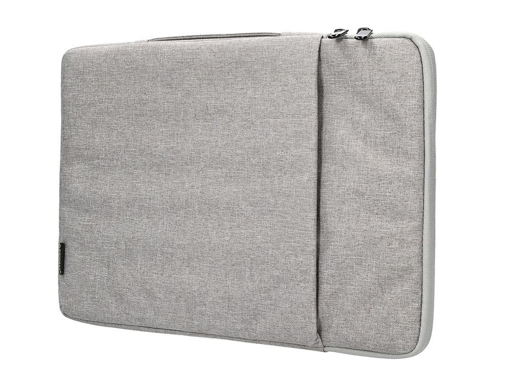 Bolsa para portatil q-connect 13,3/' com asa 1 bolso exterior com fecho de correr cor cinza 350x250x25 mm ( Imagem 3 de 10 ) - Preview
