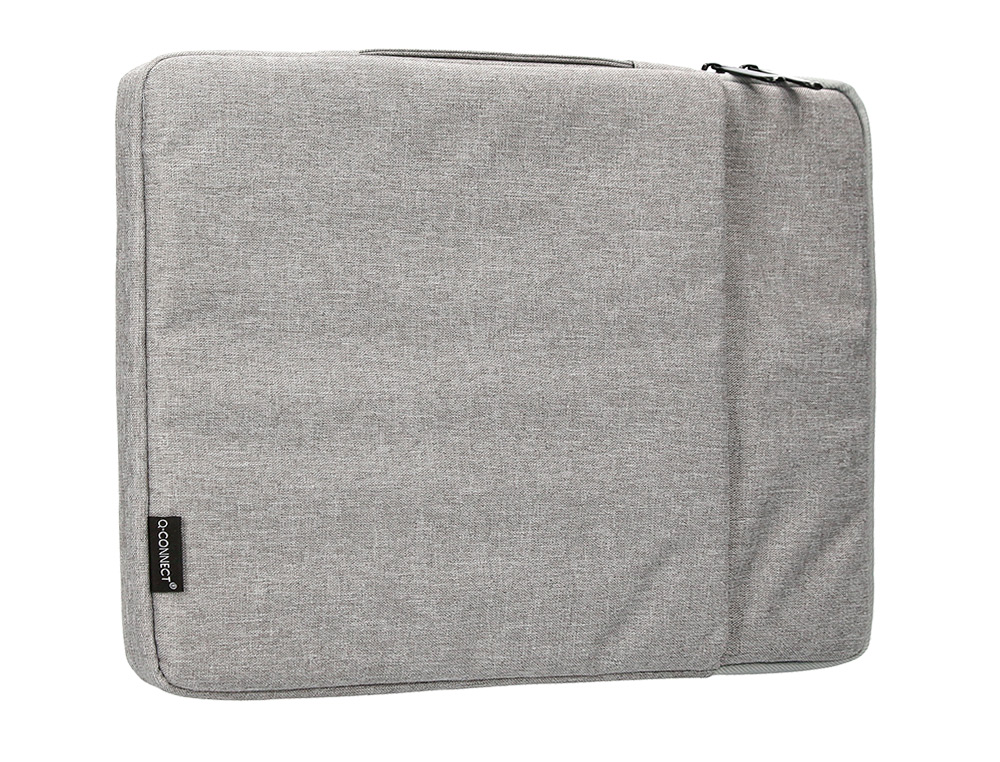 Bolsa para portatil q-connect 13,3/' com asa 1 bolso exterior com fecho de correr cor cinza 350x250x25 mm ( Imagem 5 de 10 ) - Preview