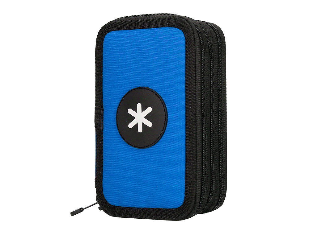 Estojo escolar antartik triplo cor azul 36 pecas 200x125x65 mm ( Imagem 3 de 11 ) - Preview