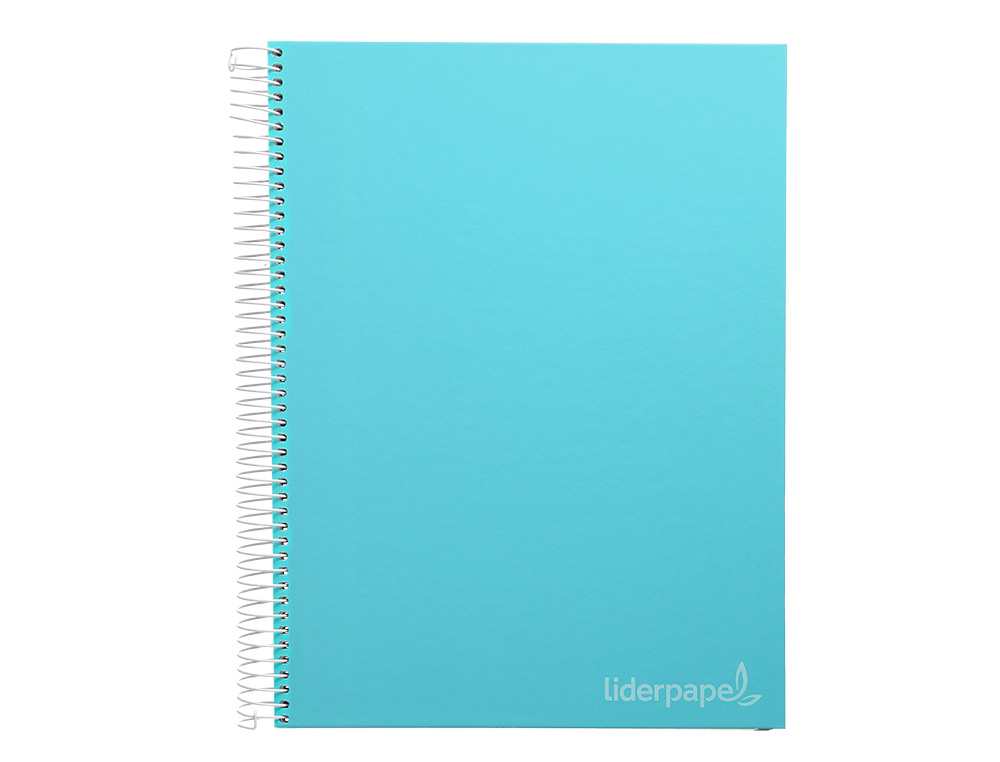 Caderno espiral liderpapel din a4 jolly capa forrada 140 f 75 gr quadricula 5mm 5 bandas de cores 4 furos cor celeste ( Imagem 2 de 16 ) - Preview