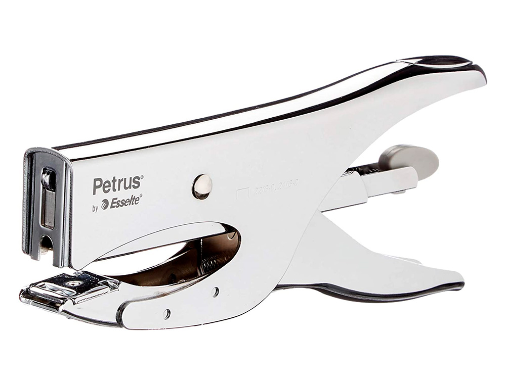 Agrafador petrus de alicate 222 metalico capacidade 40 folhas usa agrafes 22/6-8 e 24/6-8 cromado ( Imagem 2 de 5 ) - Preview