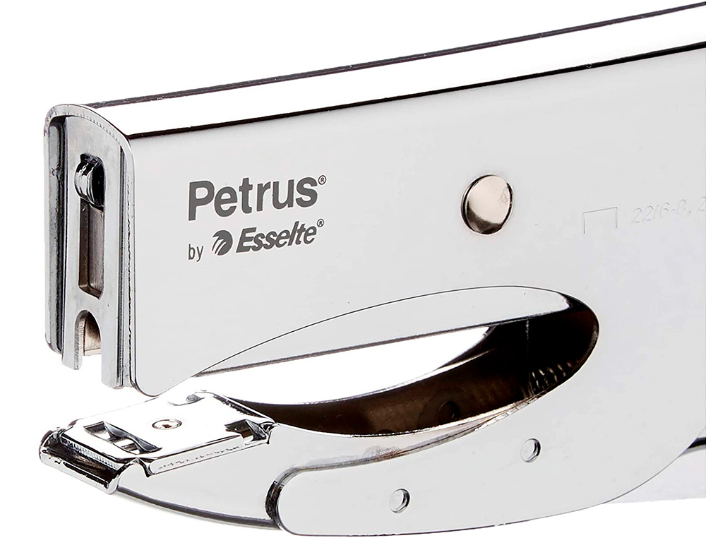Agrafador petrus de alicate 222 metalico capacidade 40 folhas usa agrafes 22/6-8 e 24/6-8 cromado ( Imagem 4 de 5 ) - Preview