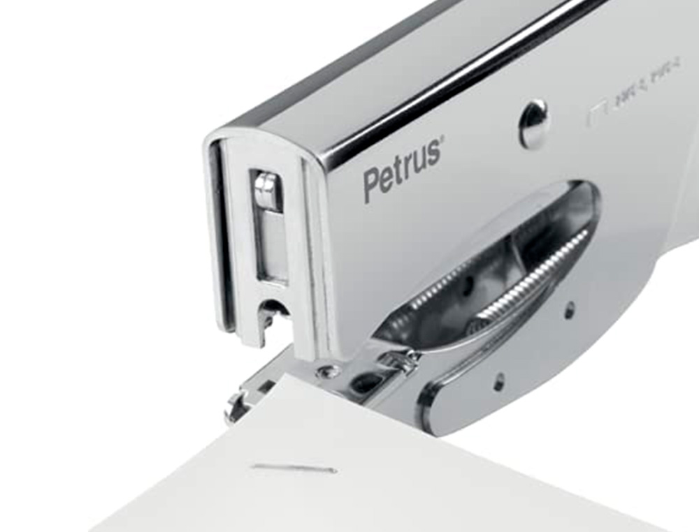 Agrafador petrus de alicate 222 metalico capacidade 40 folhas usa agrafes 22/6-8 e 24/6-8 cromado ( Imagem 5 de 5 ) - Preview