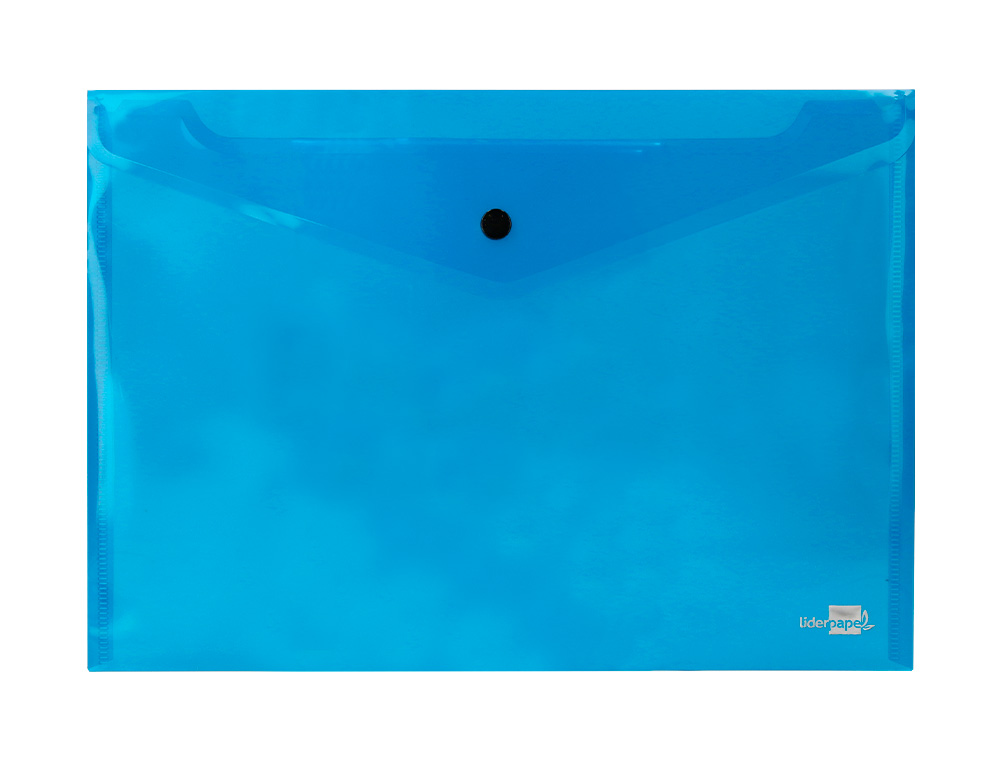 Bolsa porta documentos liderpapel com mola din a4 azul (12 unidades) ( Imagem 2 de 11 ) - Preview