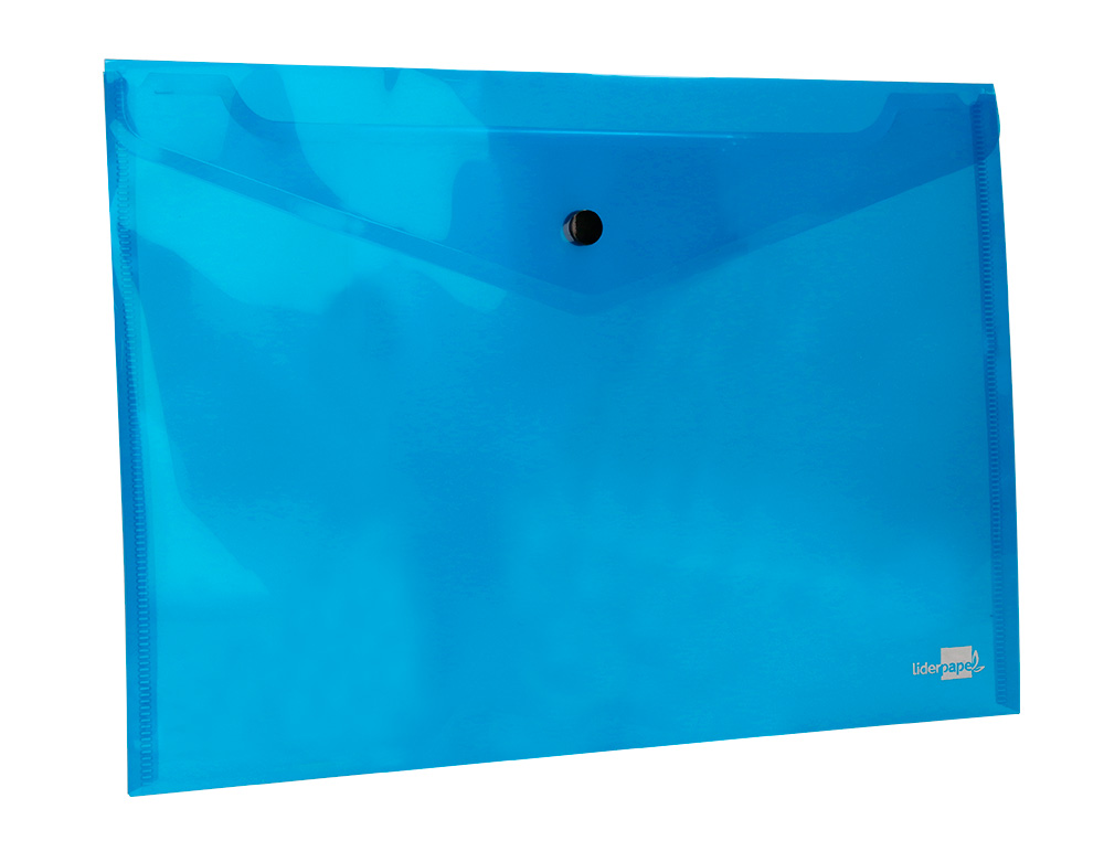 Bolsa porta documentos liderpapel com mola din a4 azul (12 unidades) ( Imagem 5 de 11 ) - Preview