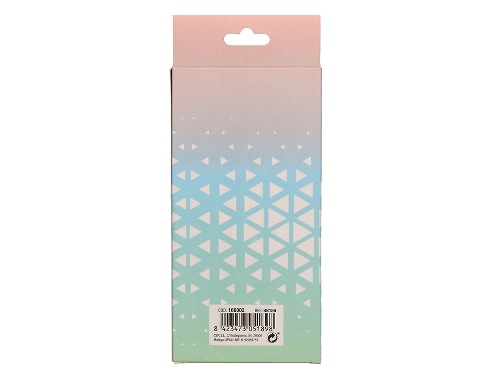 Esferografica belius brela corpo hexagonal com clip 3 esferograficas cores pastel sortidas em caixa de oferta ( Imagem 4 de 8 ) - Preview
