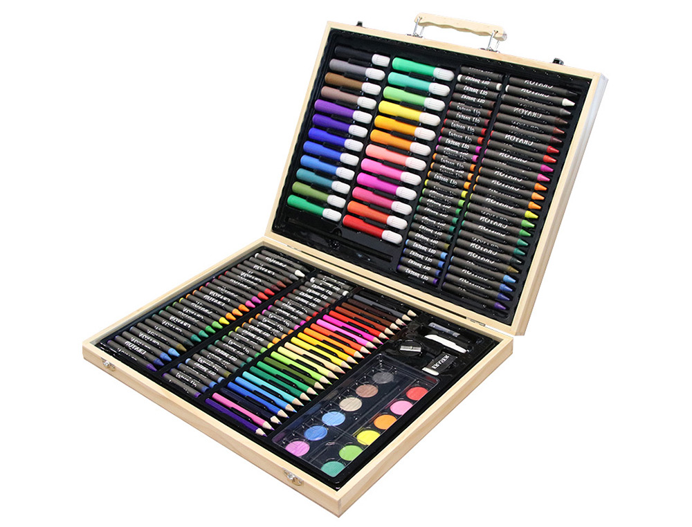 Set de pintura liderpapel madeira 168 pecas mala 39,3x30x4,8 cm ( Imagem 3 de 11 ) - Preview