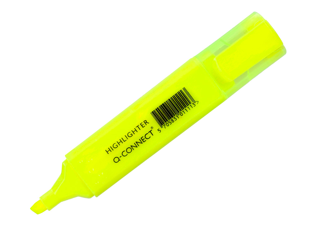 Marcador fluorescente q-connect de ponta biselada amarelo ( Imagem 2 de 8 ) - Preview