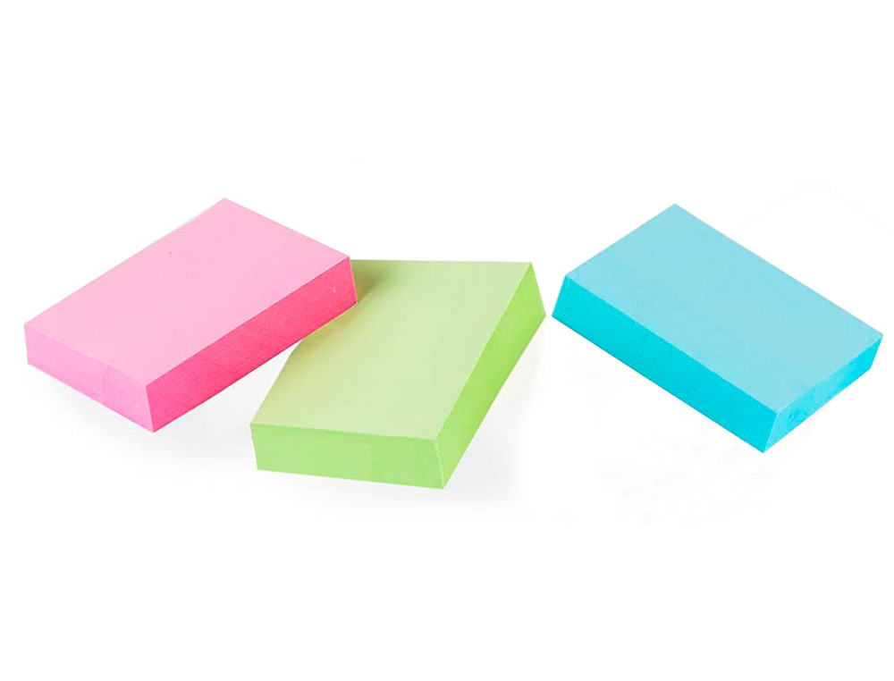 Bloco de notas adesivas q-connect 38x51 mm 100% papel reciclado cores pastel caixa de cartao (12 unidades) ( Imagem 3 de 8 ) - Preview