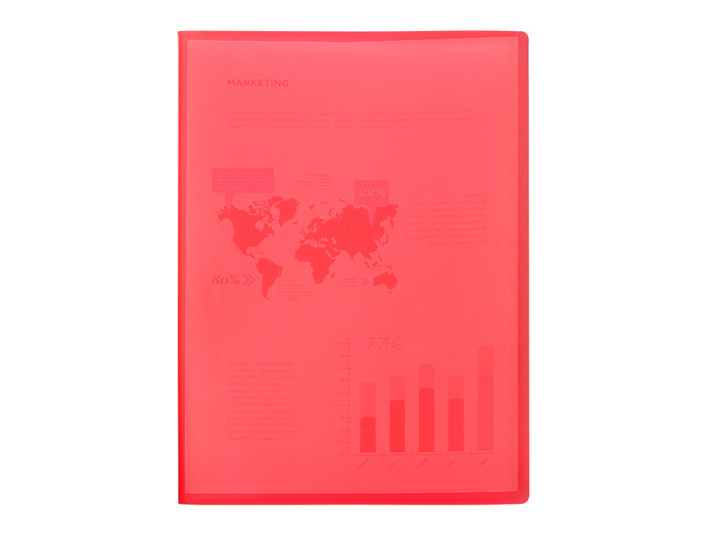 Capa catalogo liderpapel 40 bolsas polipropileno din a3 vermelho translucido ( Imagem 2 de 9 ) - Preview