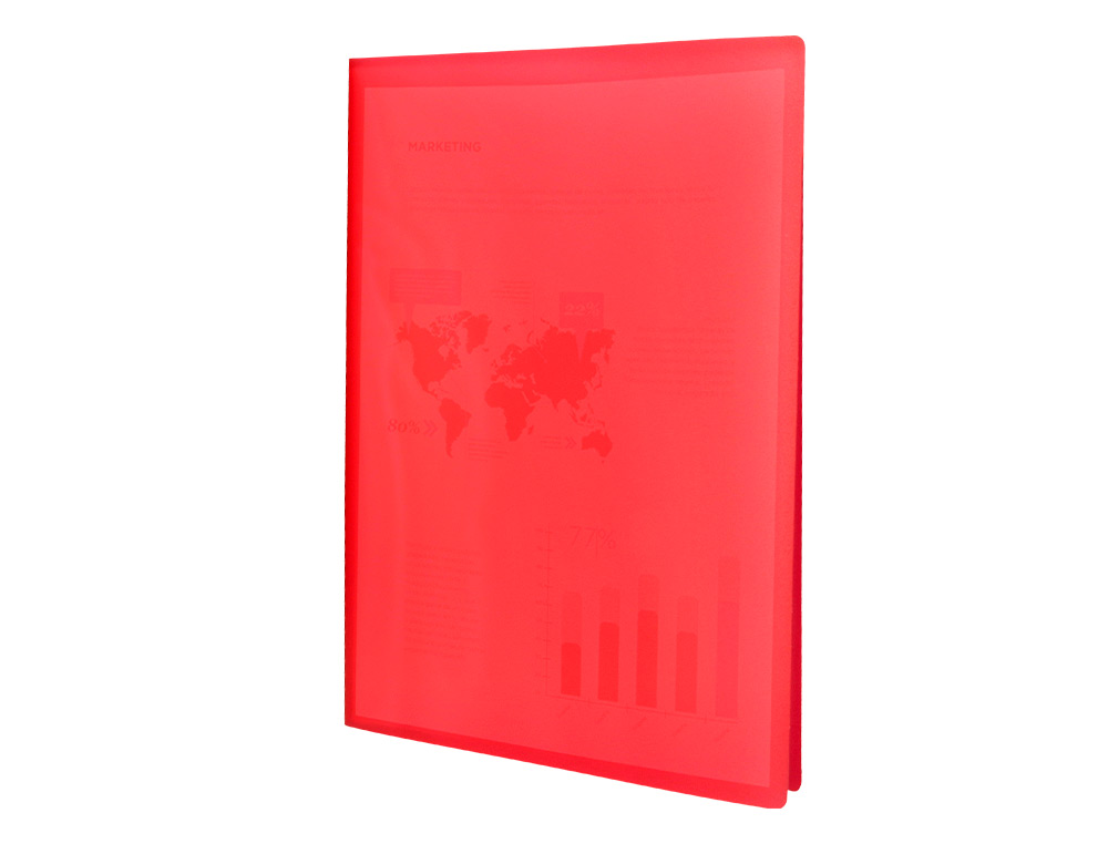 Capa catalogo liderpapel 40 bolsas polipropileno din a3 vermelho translucido ( Imagem 3 de 9 ) - Preview