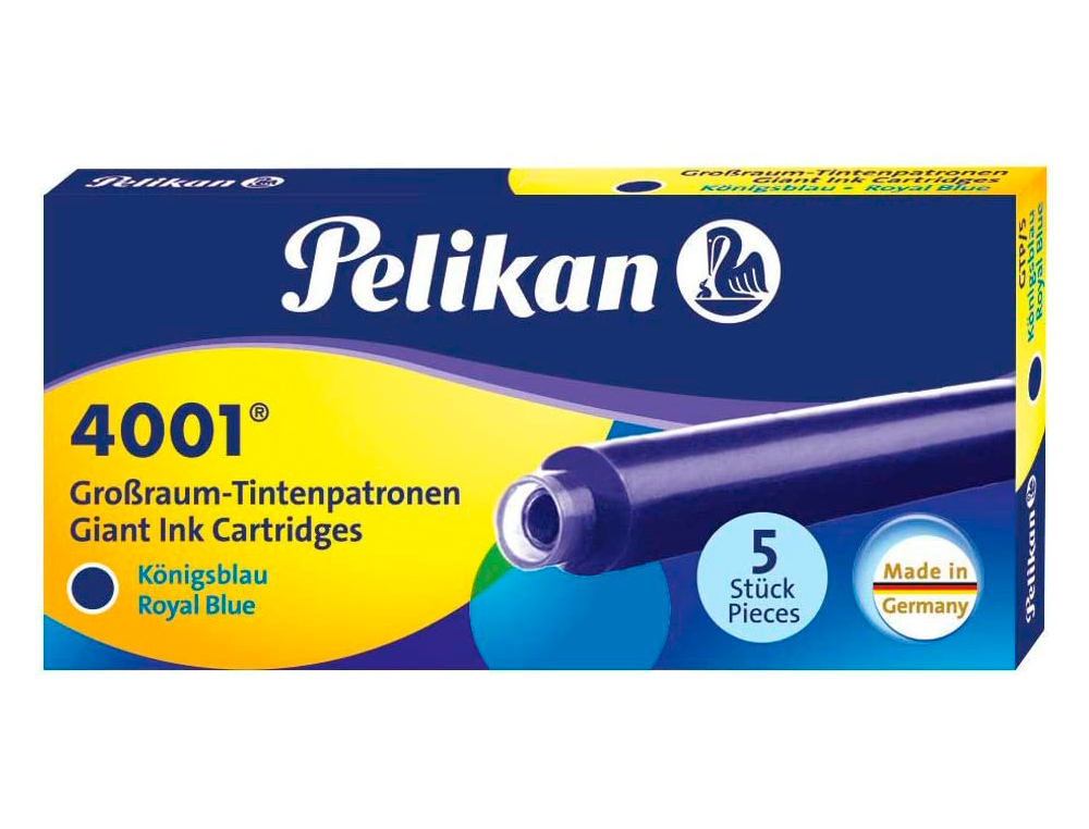 PELIKAN - EMB. 5  CART. 4001 GTP AZUL - 310748 ( Imagem 2 de 2 ) - Preview
