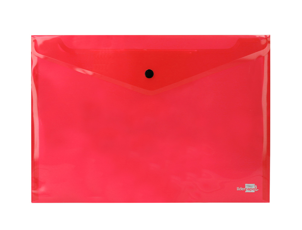 Bolsa porta documentos liderpapel com mola din a4 vermelho (12 unidades) ( Imagem 2 de 11 ) - Preview