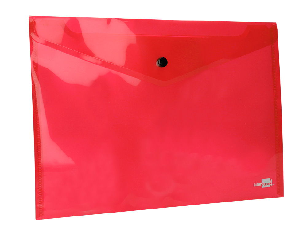 Bolsa porta documentos liderpapel com mola din a4 vermelho (12 unidades) ( Imagem 3 de 11 ) - Preview