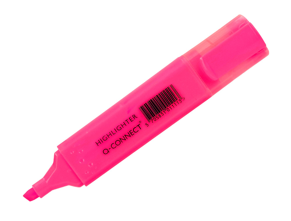 Marcador fluorescente q-connect de ponta biselada rosa ( Imagem 2 de 8 ) - Preview