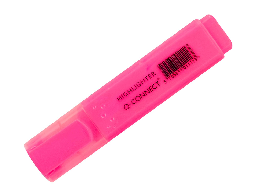 Marcador fluorescente q-connect de ponta biselada rosa ( Imagem 3 de 8 ) - Preview