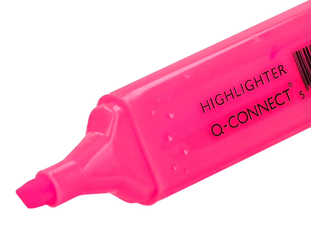 Marcador fluorescente q-connect de ponta biselada rosa ( Imagem 5 de 8 ) - Preview