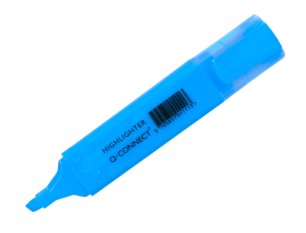 Marcador fluorescente q-connect de ponta biselada azul ( Imagem 2 de 10 ) - Preview