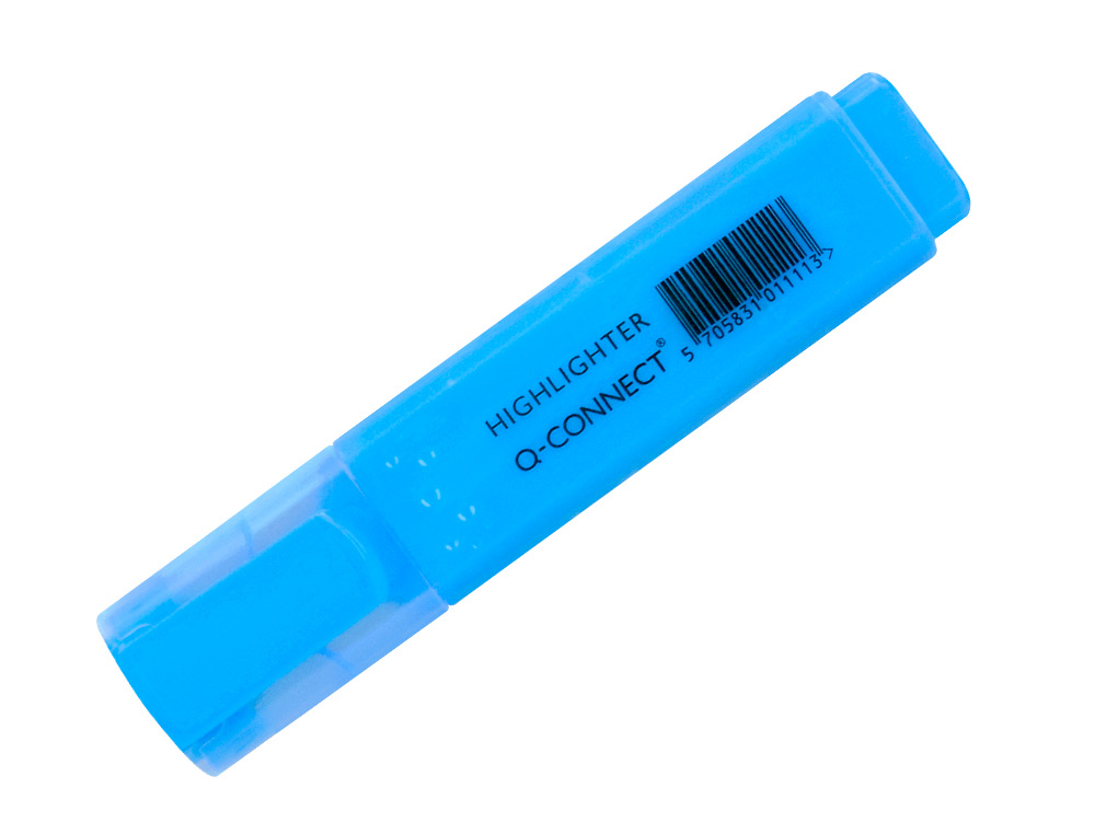 Marcador fluorescente q-connect de ponta biselada azul ( Imagem 3 de 10 ) - Preview