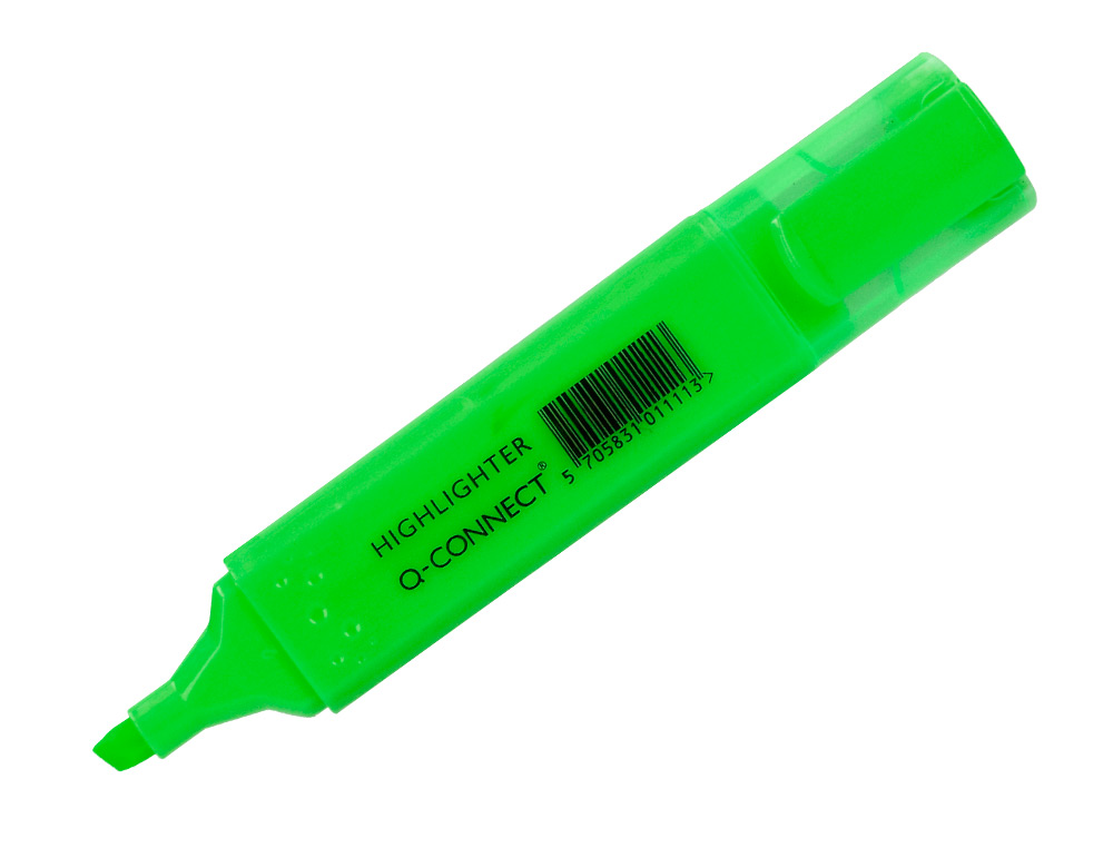 Marcador fluorescente q-connect de ponta biselada verde ( Imagem 2 de 10 ) - Preview