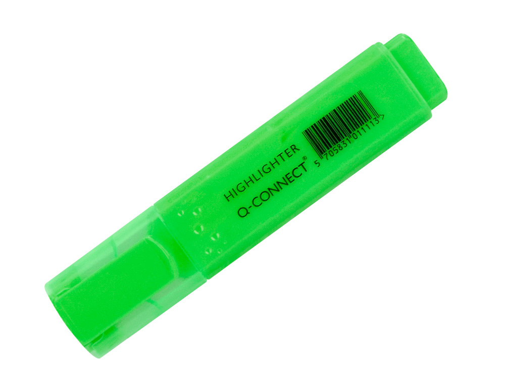 Marcador fluorescente q-connect de ponta biselada verde ( Imagem 3 de 10 ) - Preview