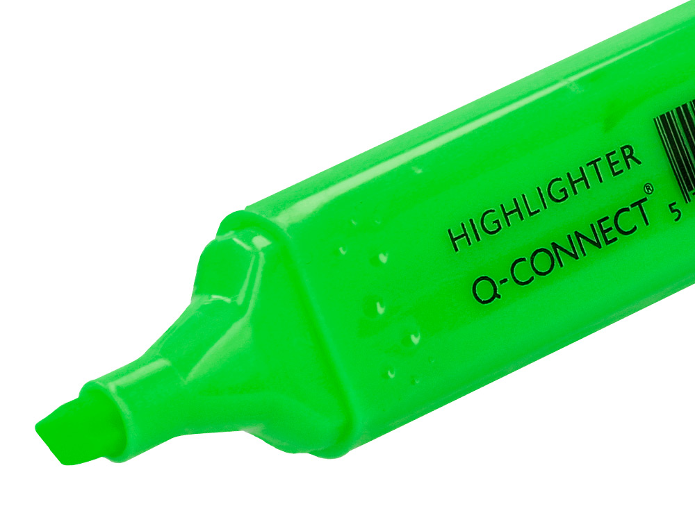 Marcador fluorescente q-connect de ponta biselada verde ( Imagem 5 de 10 ) - Preview