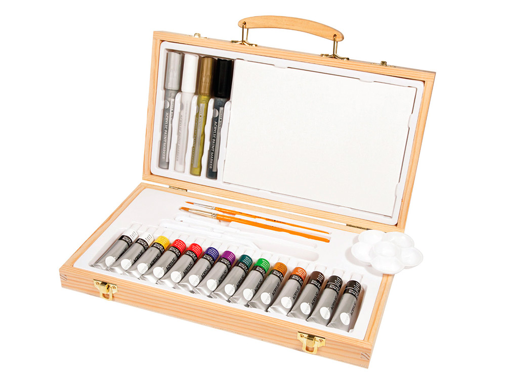 Conjunto Acrílico Simply Daler Rowney C/Caixa de Madeira D126500550 ( Imagem 3 de 4 ) - Preview