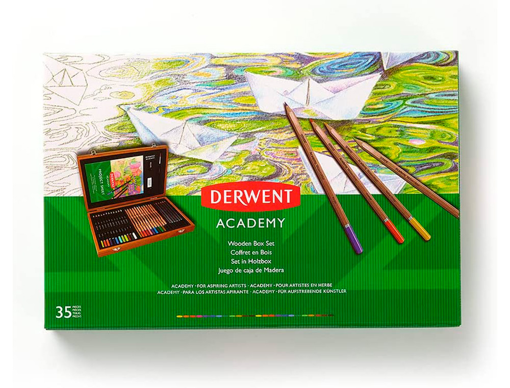 Estojo de pintura Derwent Academy lápis de madeira de cores - 35 peças ( Imagem 4 de 9 ) - Preview
