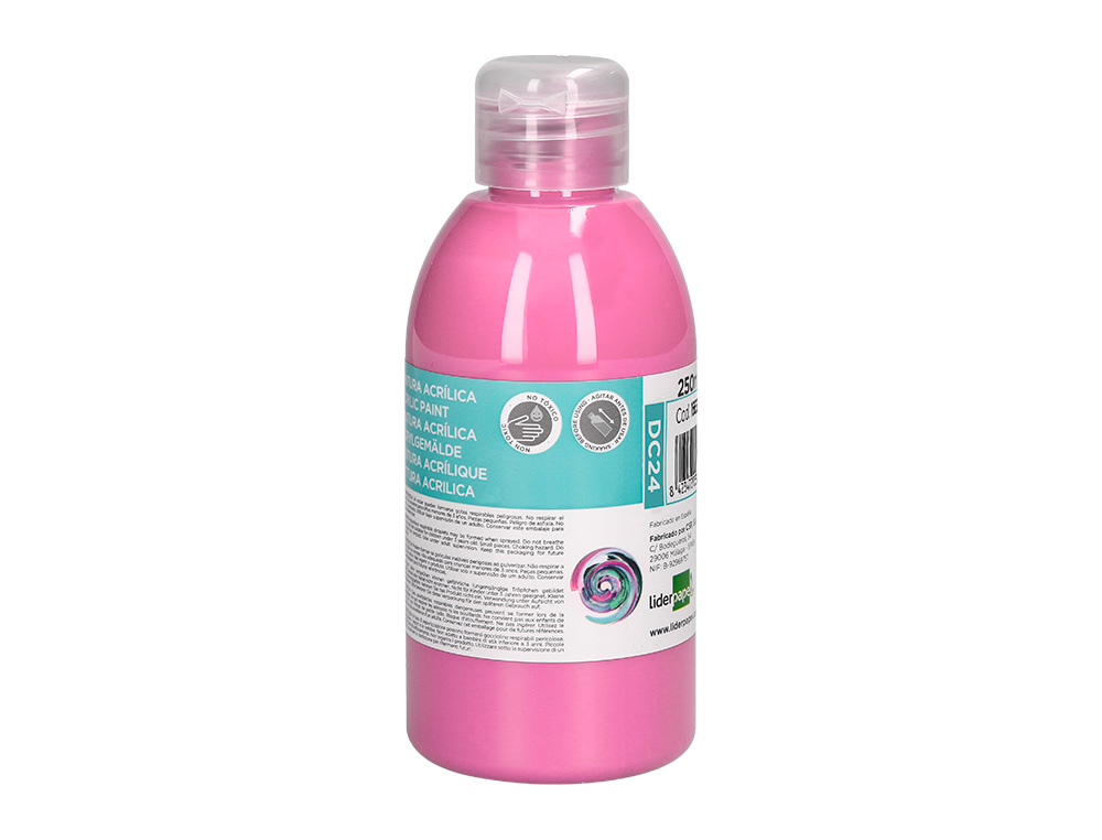 Pintura acrilica liderpapel frasco de 250 ml rosa ( Imagem 2 de 9 ) - Preview
