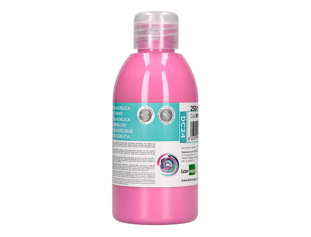 Pintura acrilica liderpapel frasco de 250 ml rosa ( Imagem 5 de 9 ) - Preview