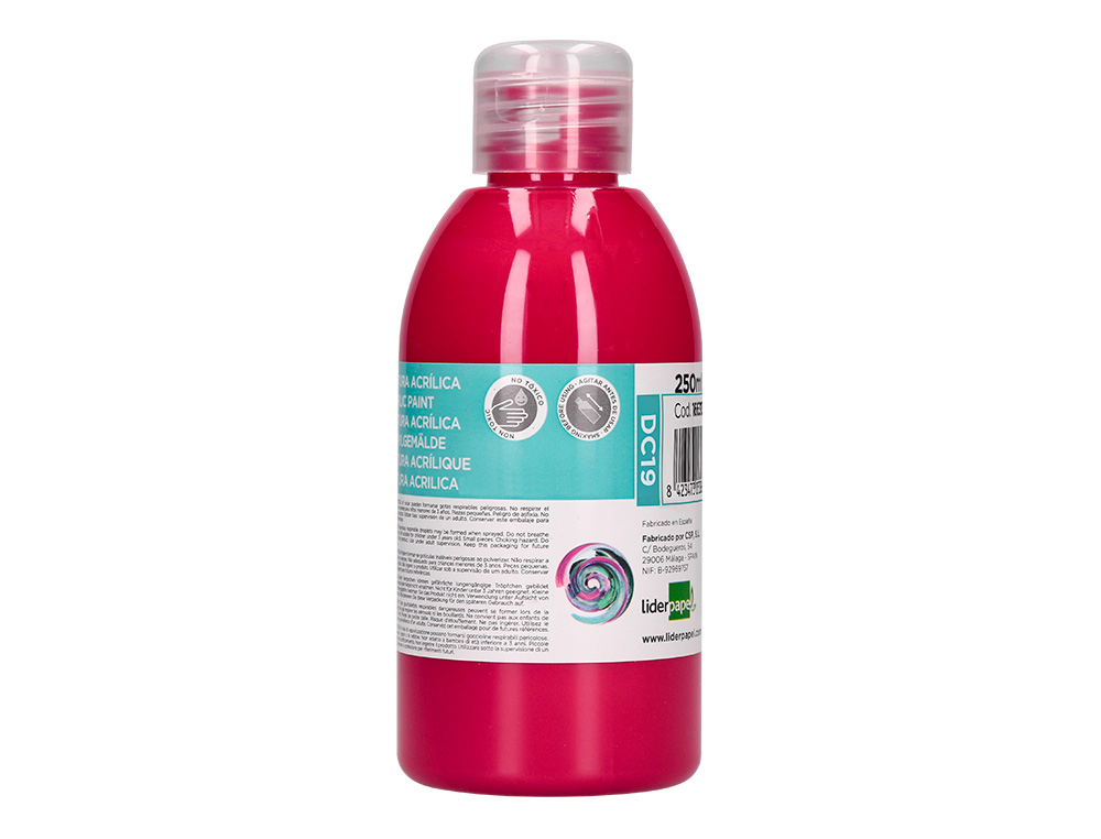 Pintura acrilica liderpapel frasco de 250 ml magenta ( Imagem 5 de 9 ) - Preview