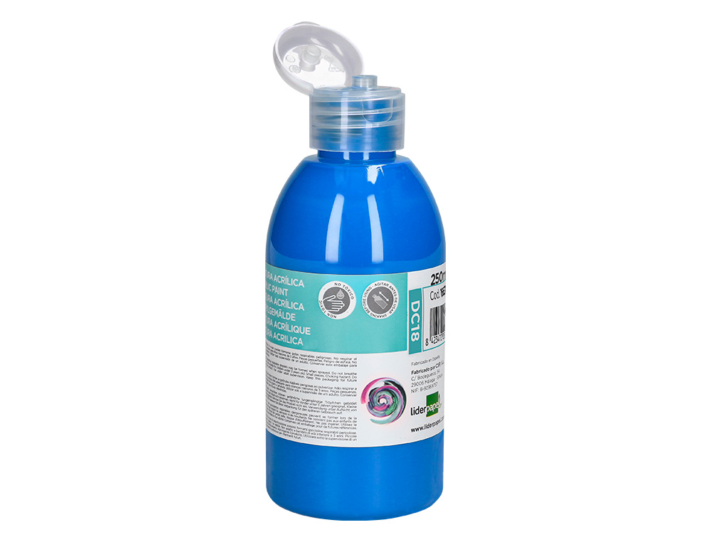 Pintura acrilica liderpapel frasco de 250 ml cian ( Imagem 3 de 9 ) - Preview