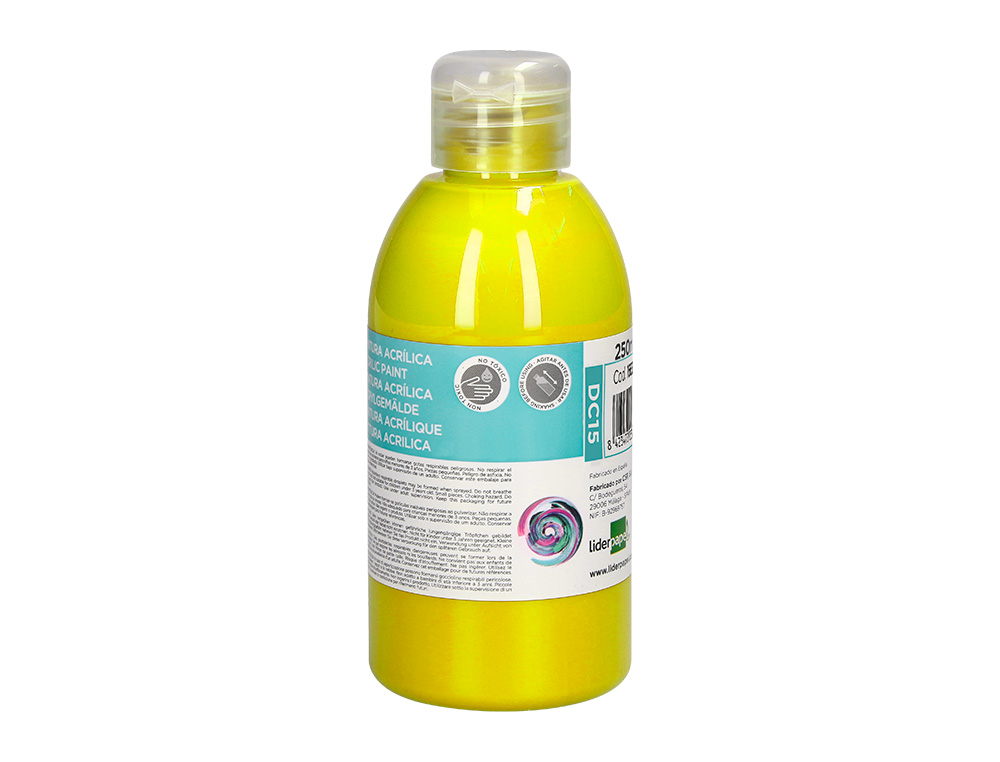 Pintura acrilica liderpapel frasco de 250 ml amarelo ( Imagem 2 de 9 ) - Preview