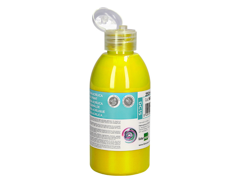 Pintura acrilica liderpapel frasco de 250 ml amarelo ( Imagem 3 de 9 ) - Preview