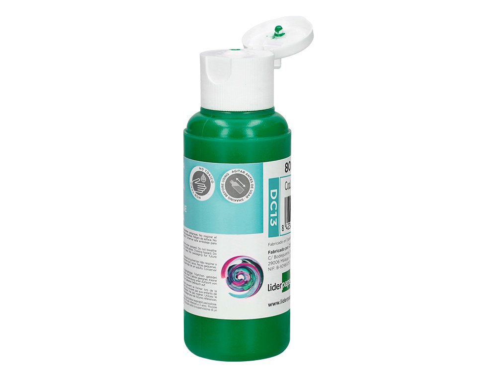 Pintura acrilica liderpapel frasco de 80 ml verde escuro ( Imagem 3 de 9 ) - Preview